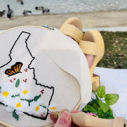 Idaho Syringa Floss Punch Embroidery Kit