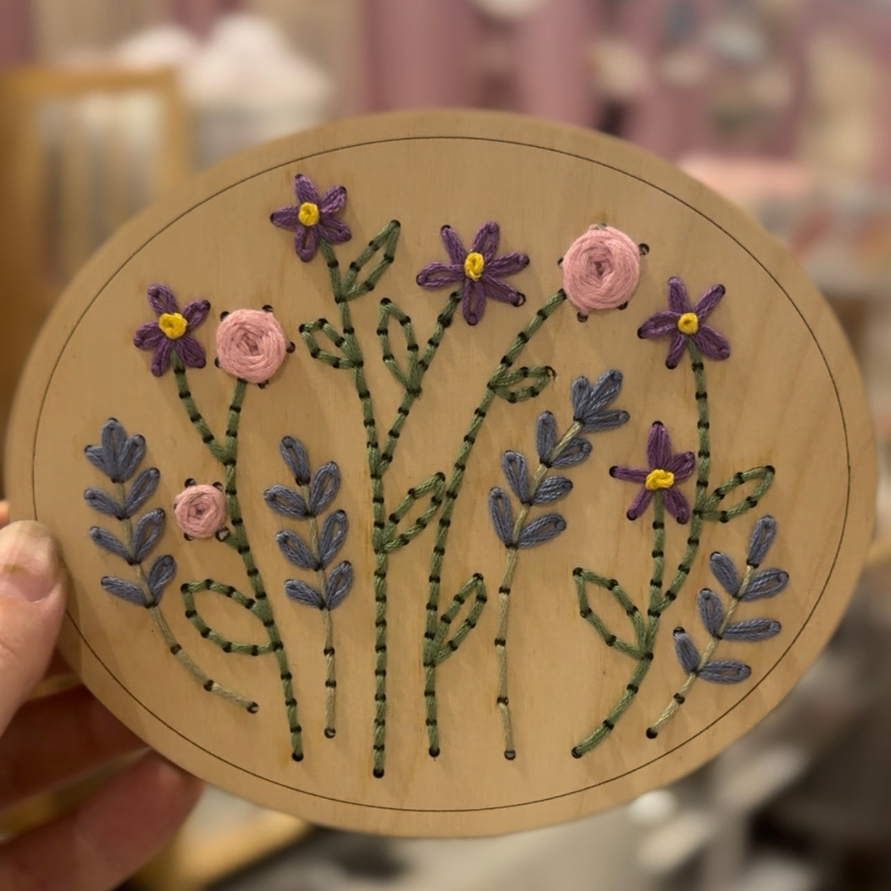 Floral Wood Embroidery Kit