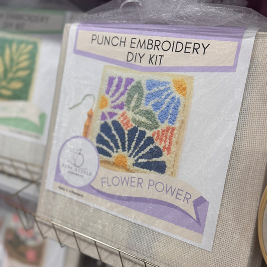 Flower Power DIY Punch Embroidery Kit