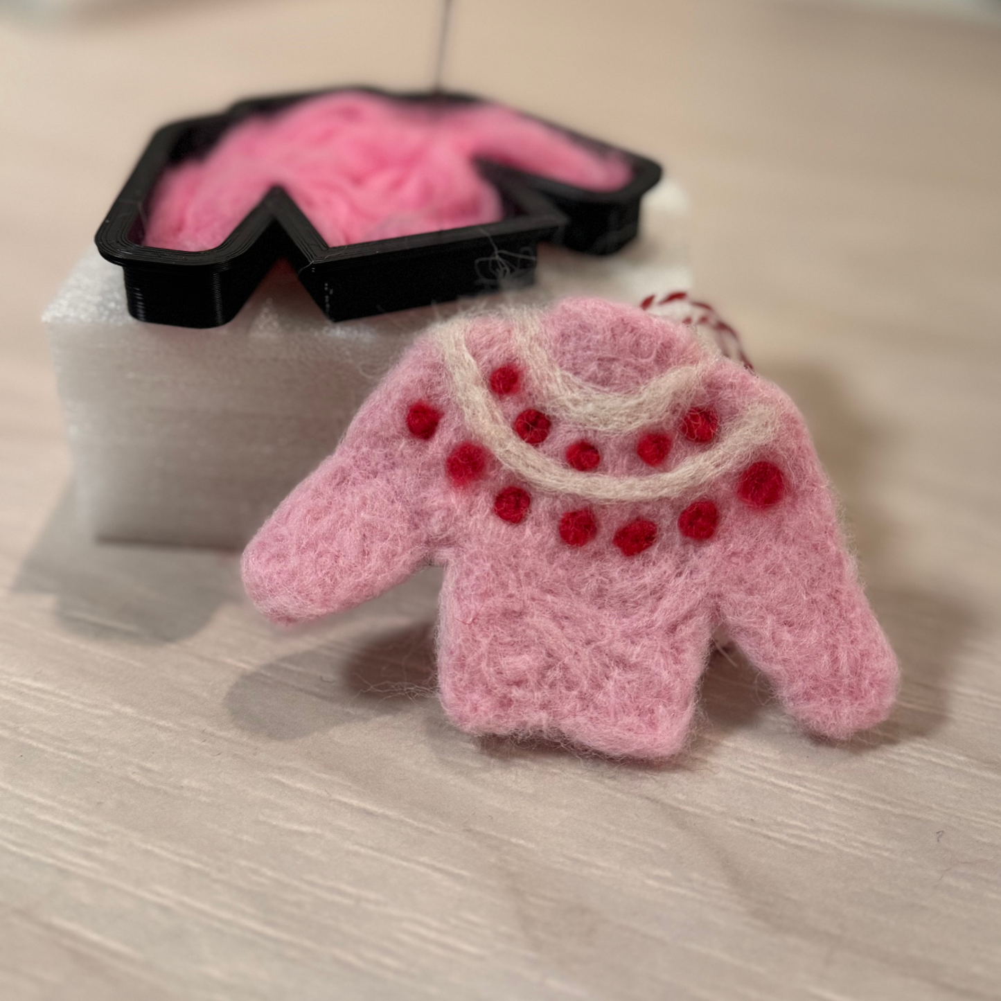 Sweater Felting Cookie Cutter Ornament DIY Kit