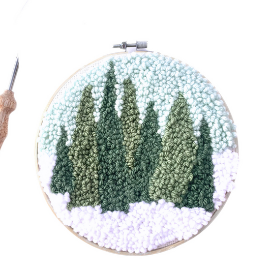 Winter Forest DIY Punch Embroidery Kit