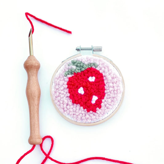 Strawberry DIY Punch Embroidery Kit