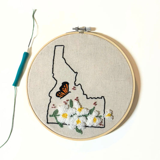 Idaho Syringa Floss Punch Embroidery Kit