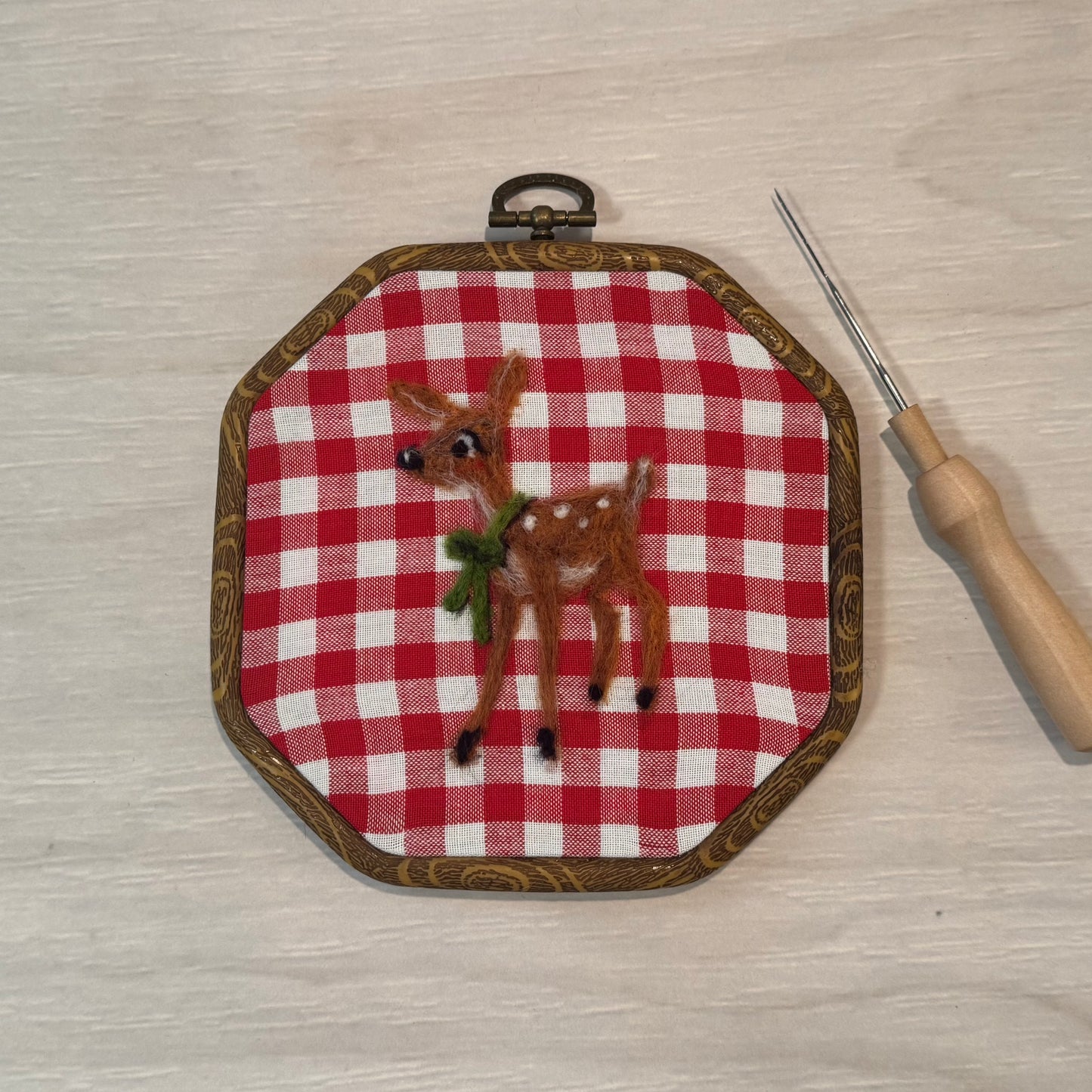 Reindeer Painting With Wool DIY Kit