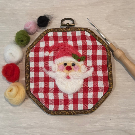 Santa Painting With Wool DIY Kit