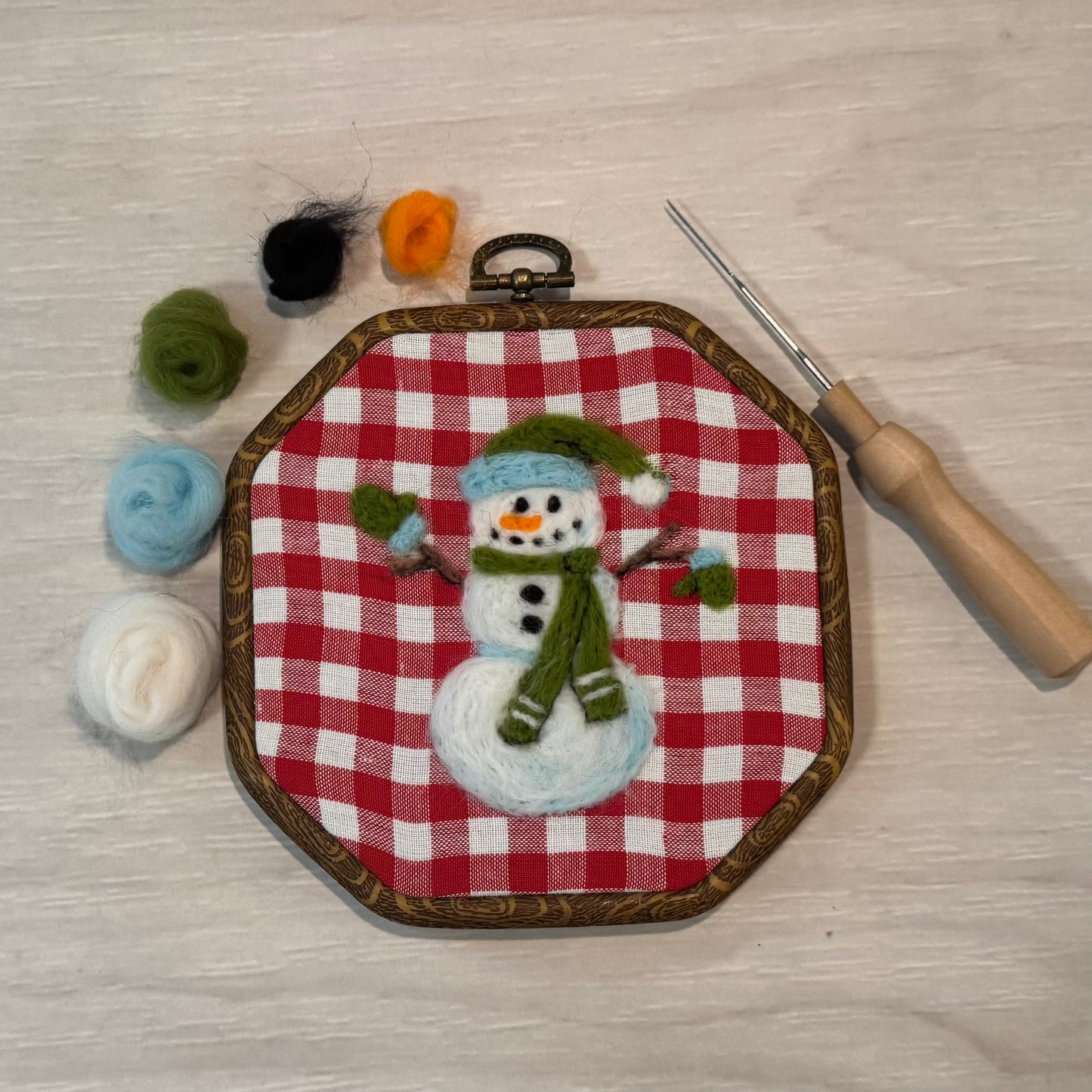 Snowman Painting With Wool DIY Kit