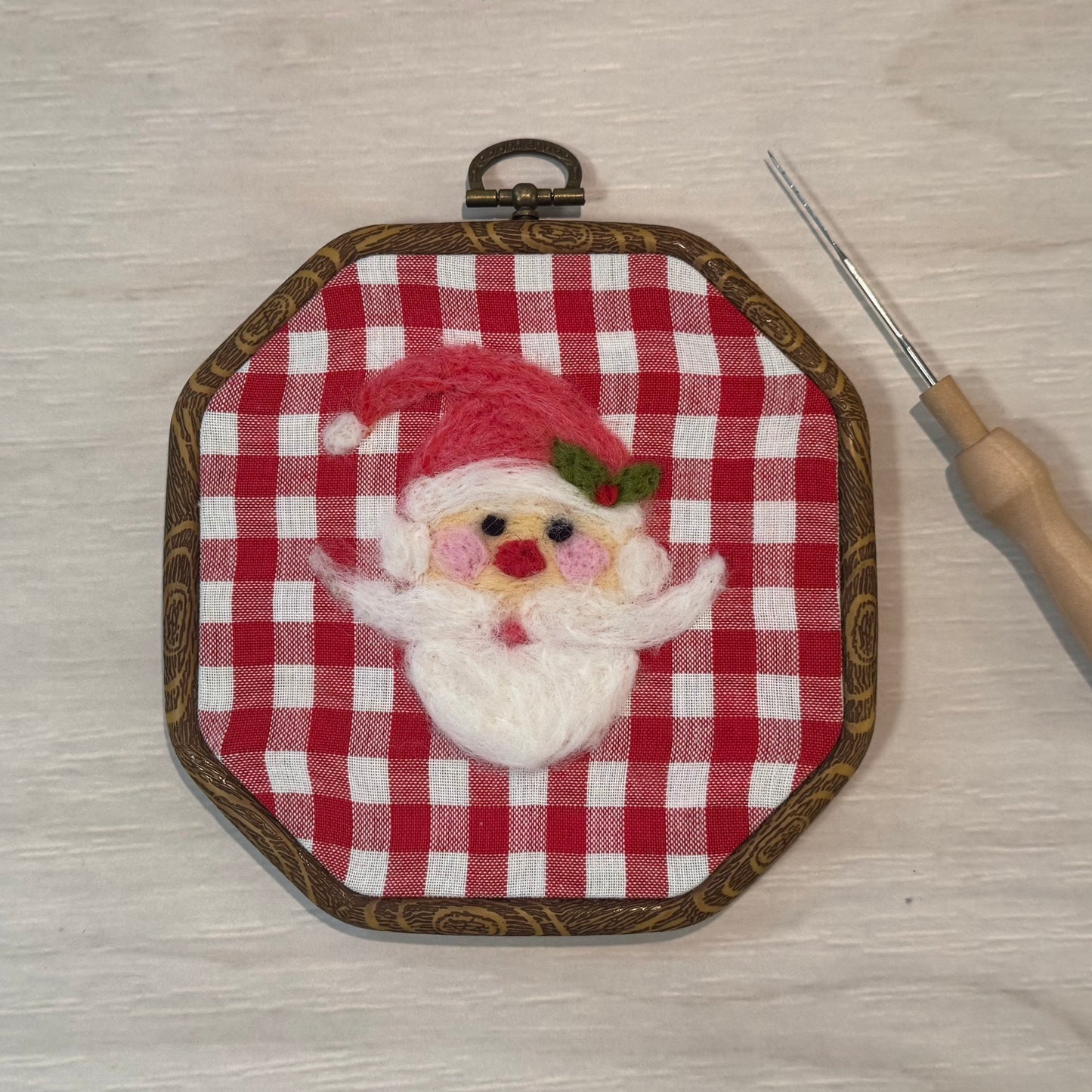 Santa Painting With Wool DIY Kit