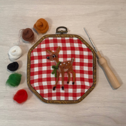 Reindeer Painting With Wool DIY Kit