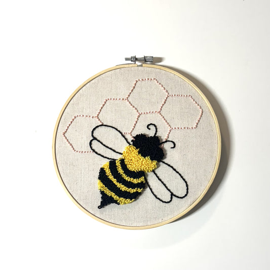 Honey bee Floss Punch Embroidery Kit