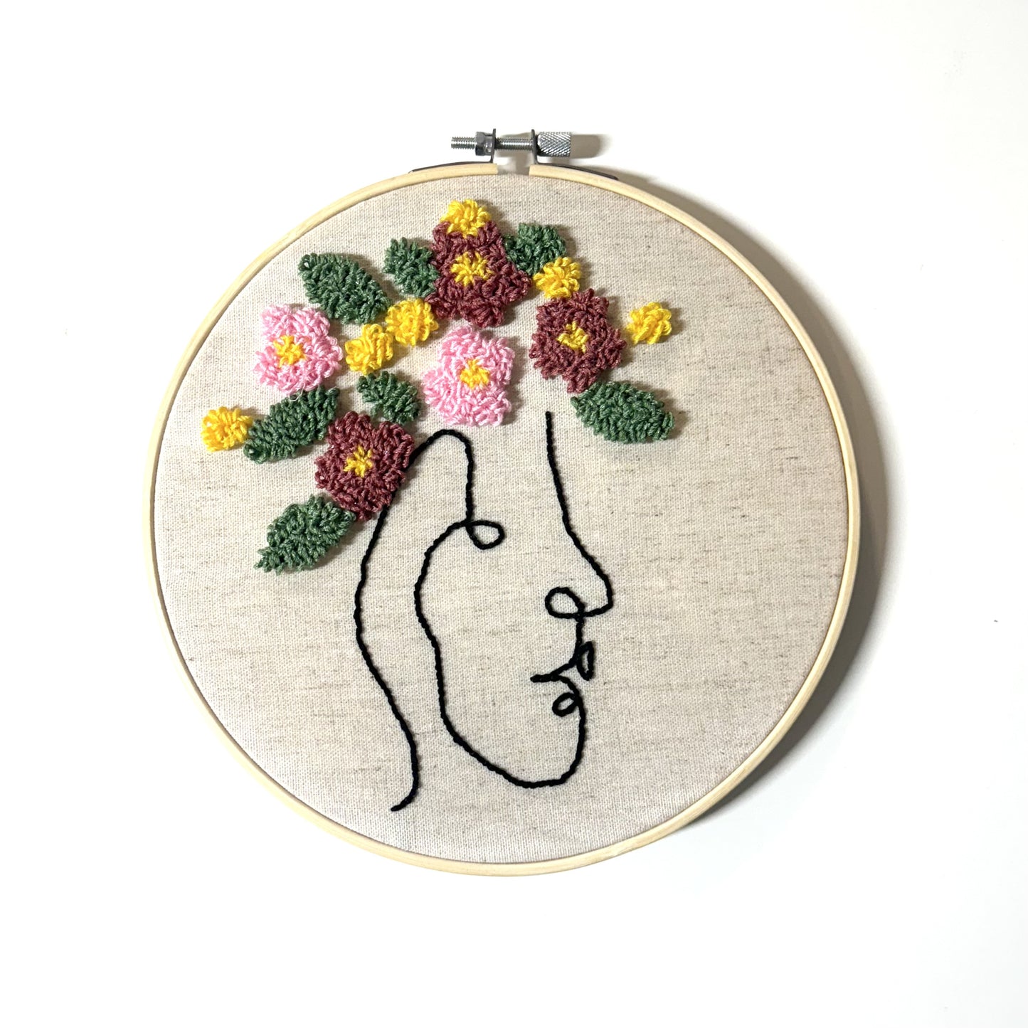 Flower Crown Floss Punch Embroidery Kit