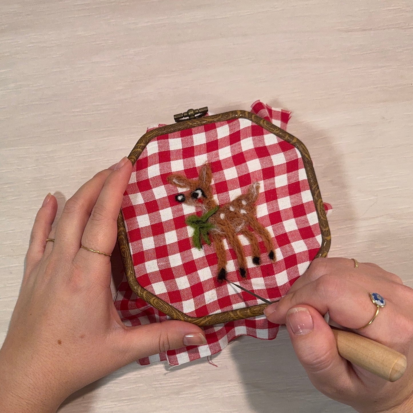 Reindeer Painting With Wool DIY Kit