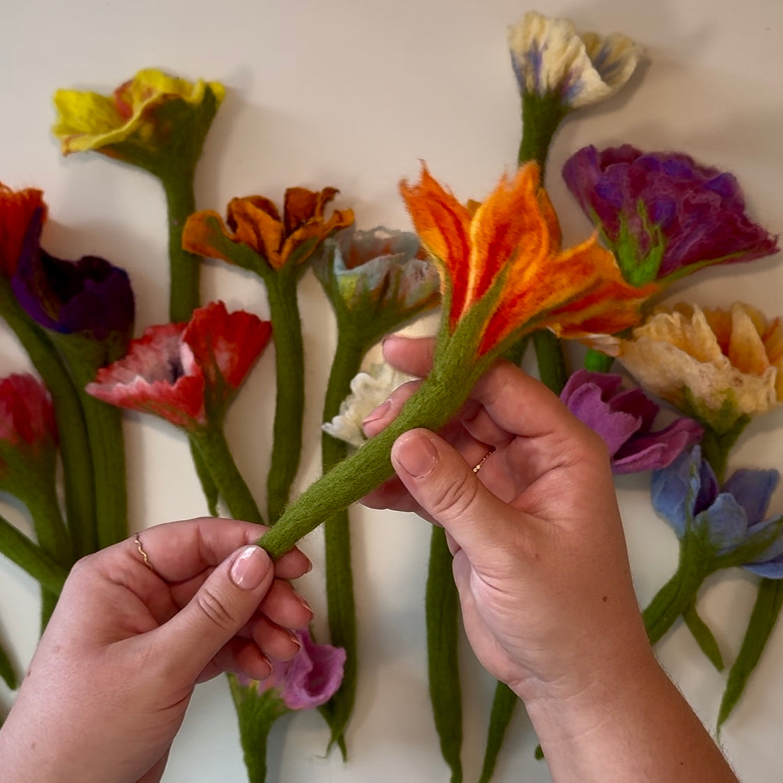 Wet Felting Flowers DIY Kit