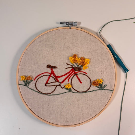 Jeni's Bike Ride Floss Punch Embroidery Kit