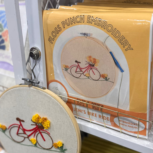 Jeni's Bike Ride Floss Punch Embroidery Kit