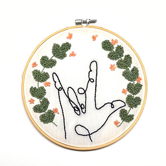 I Love You Floss Punch Embroidery Kit