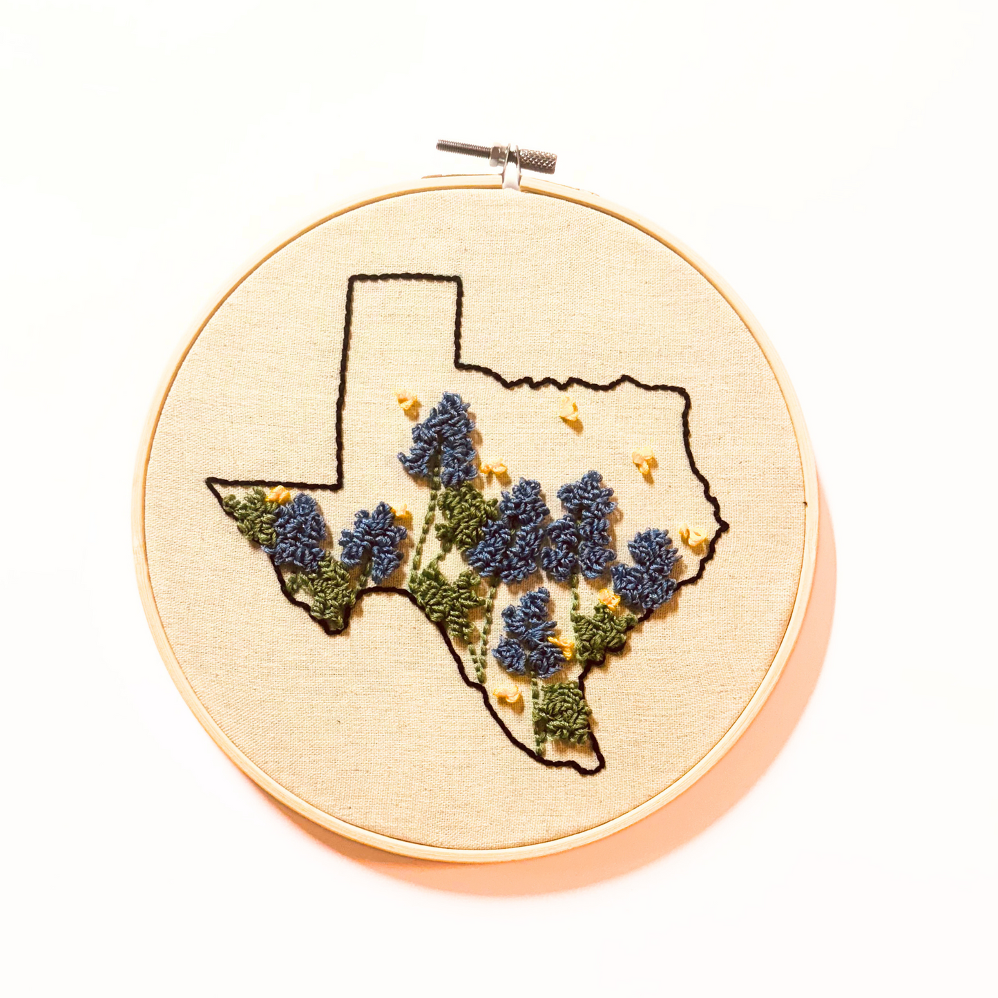 Texas Bluebonnet Floss Punch Embroidery Kit