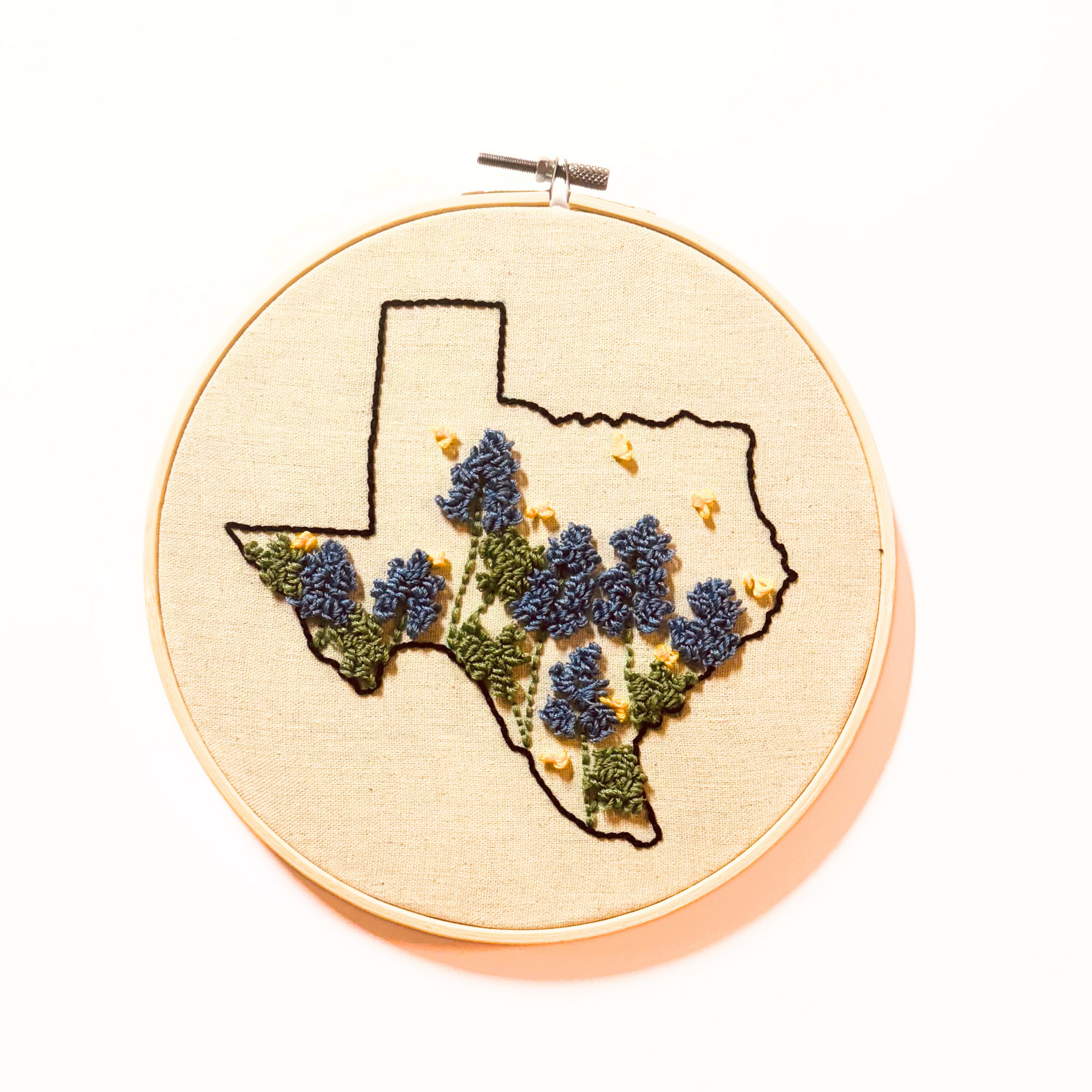 Texas Bluebonnet Floss Punch Embroidery Kit – plumdiddle