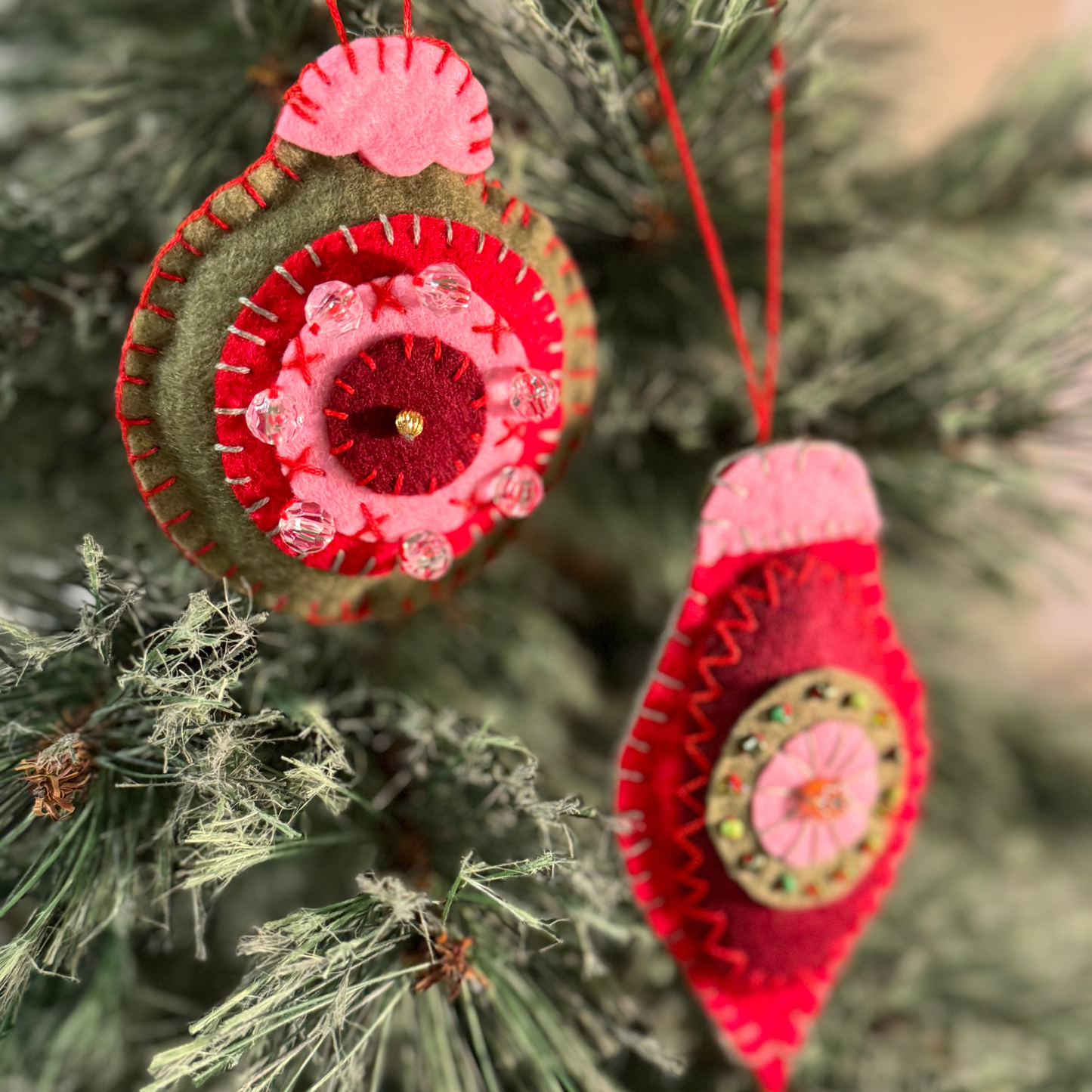 Hand Embroidery Felt Ornaments DIY Kit