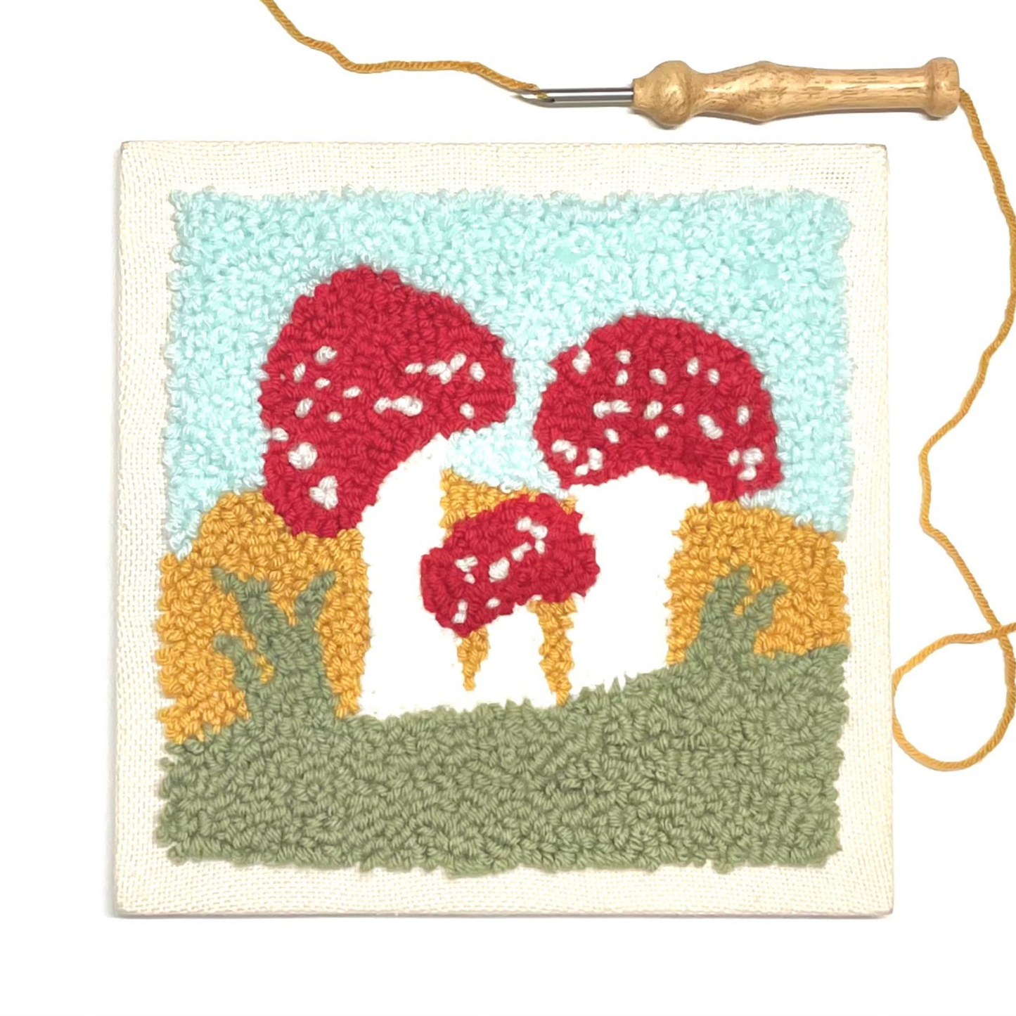 Mushroom Garden DIY Punch Embroidery Kit