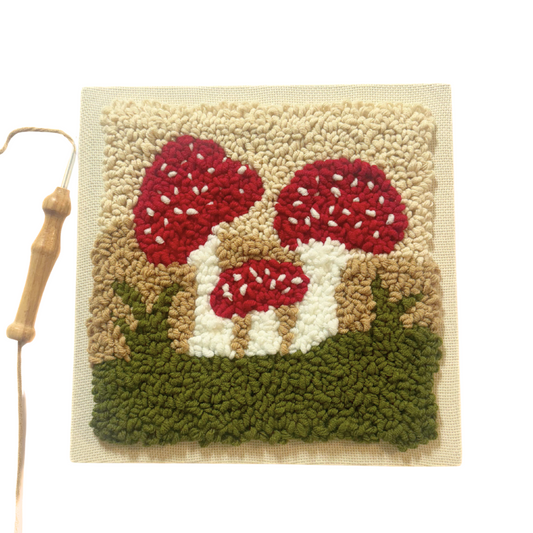 Mushroom Garden DIY Punch Embroidery Kit