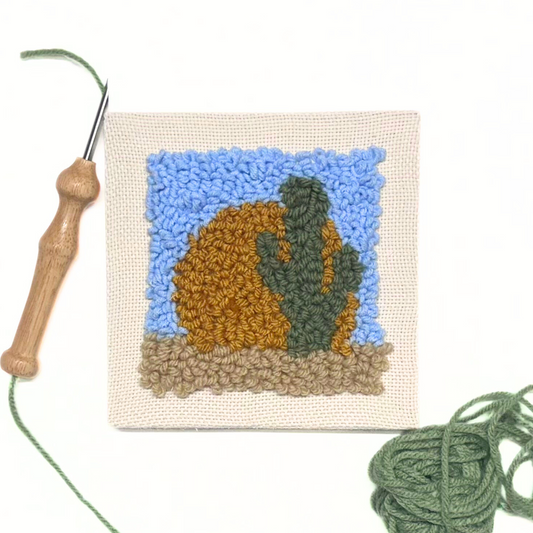 Saguaro Cactus Punch Embroidery DIY Kit
