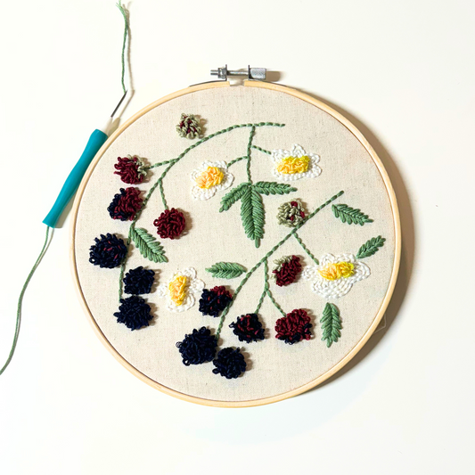 Blackberry Bramble Floss Punch Embroidery Kit