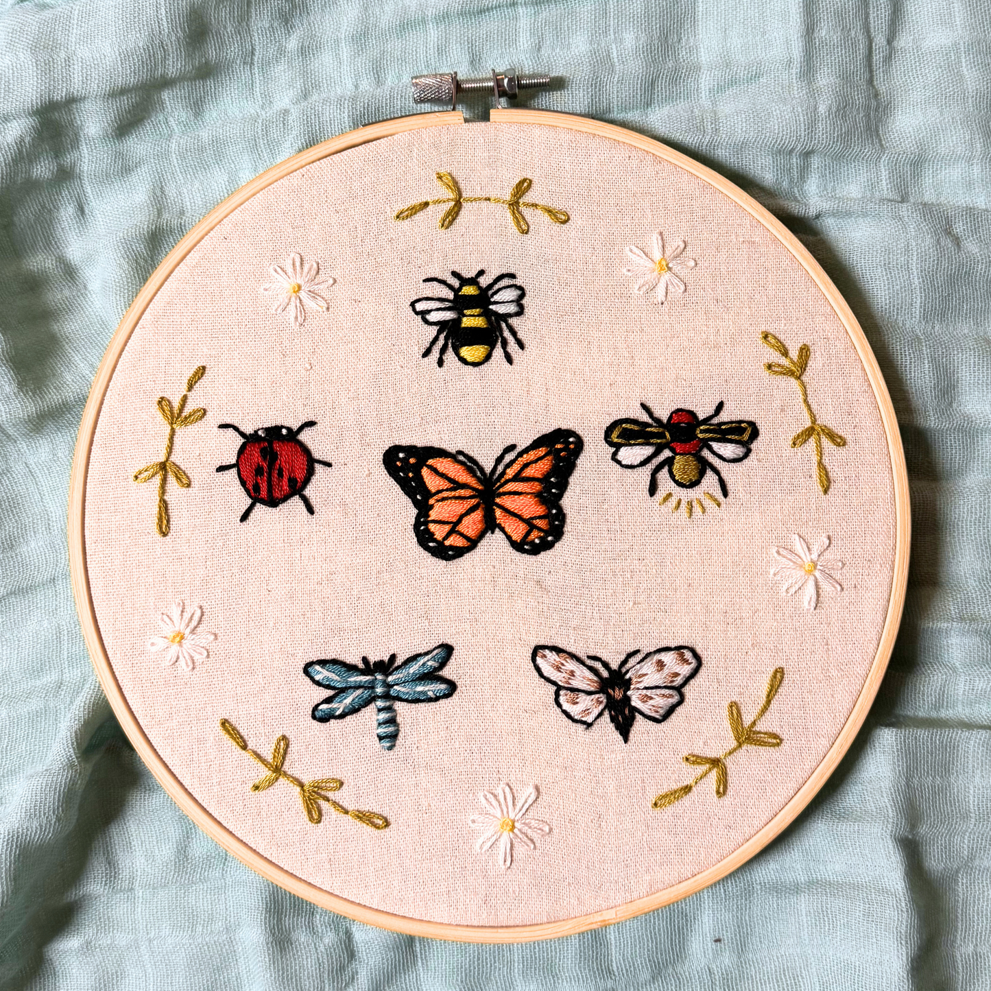 Later Pollinator Hand Embroidery Kit