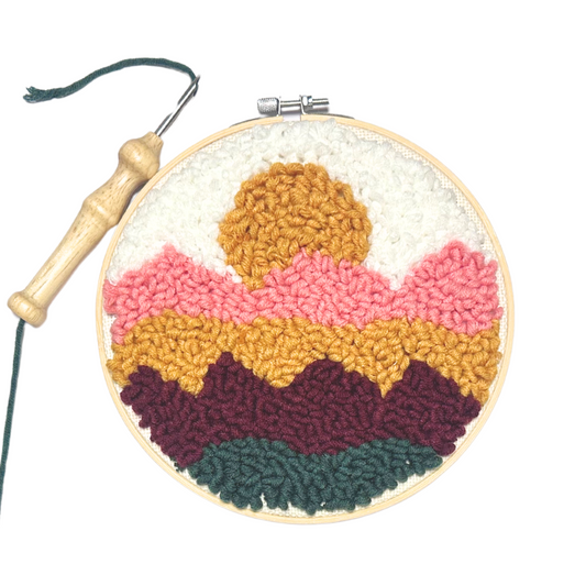 Mountain Sunrise DIY Punch Embroidery Kit
