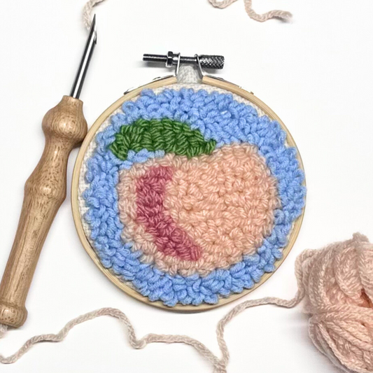 Peachy Punch Embroidery DIY Kit