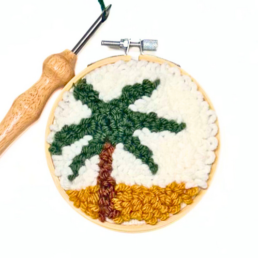 Palm Tree Punch Embroidery DIY Kit