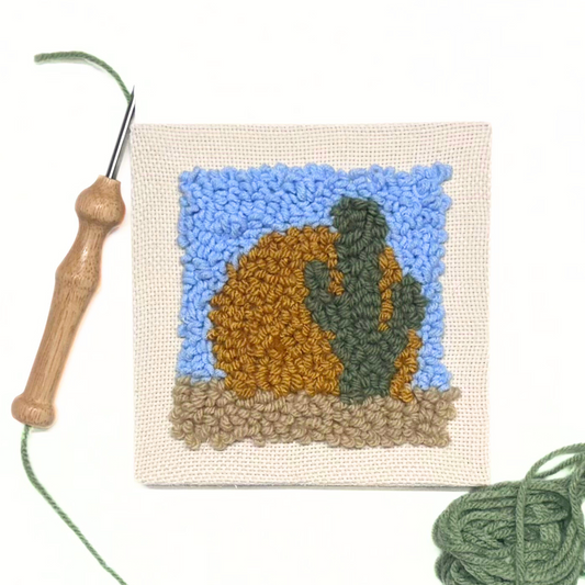 Saguaro Cactus Punch Embroidery DIY Kit