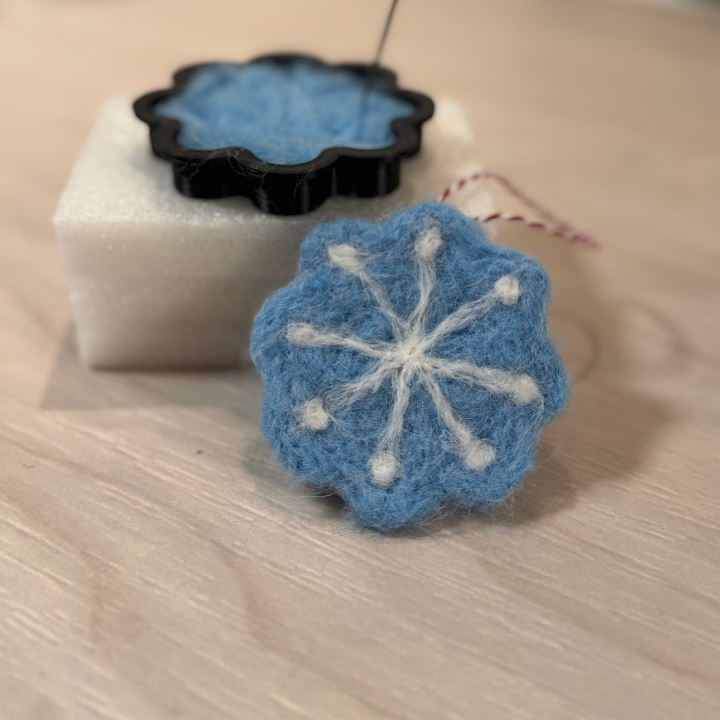 Snowflake Felting Cookie Cutter Ornament DIY Kit