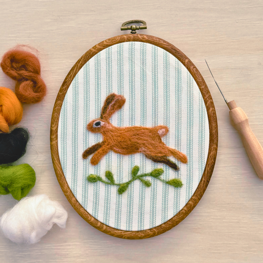 Rabbit Painting With Wool DIY Kit