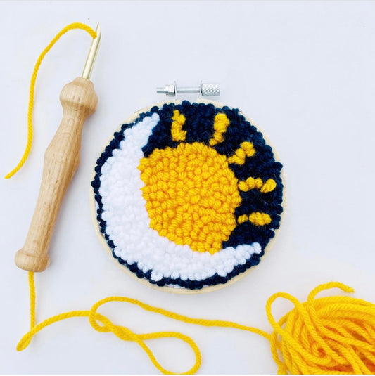 Sun and Moon DIY Punch Embroidery Kit